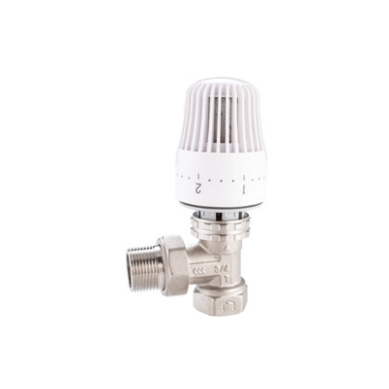 J634X Brass Angle Thermostatic Radiator Control Valve