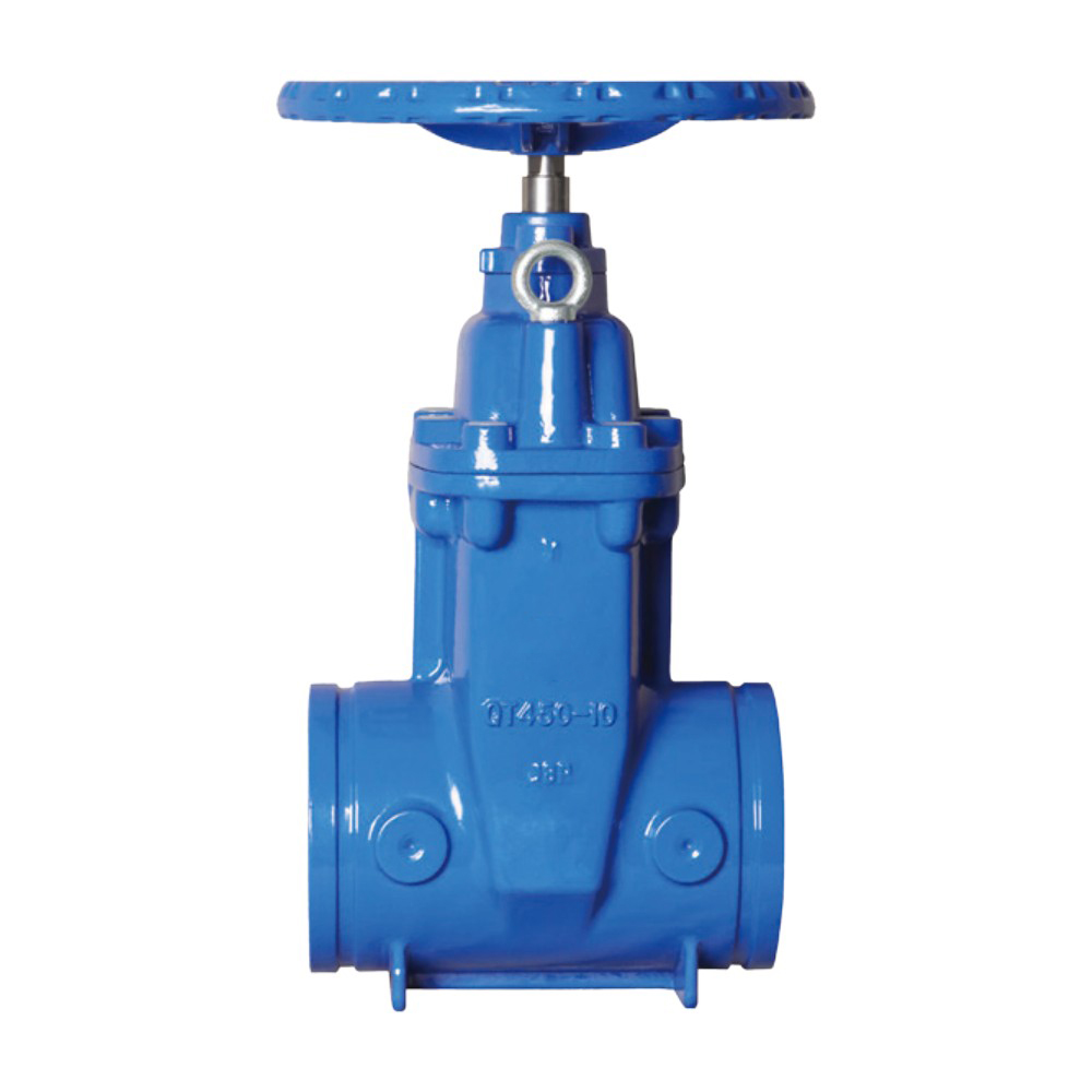 Grooved concealed-shaft soft-seal gate valve