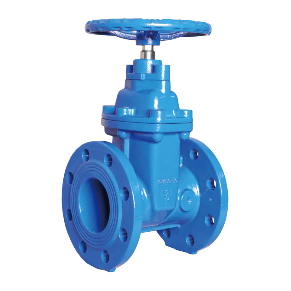 Z45X Flange-type concealed-shaft soft-seal gate valve blue